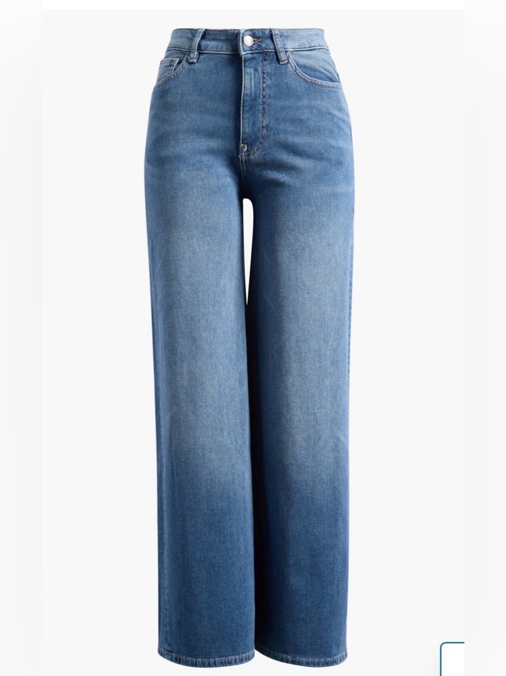 Warp + Weft Wide Leg High-Rise Women’s Jeans - Blue